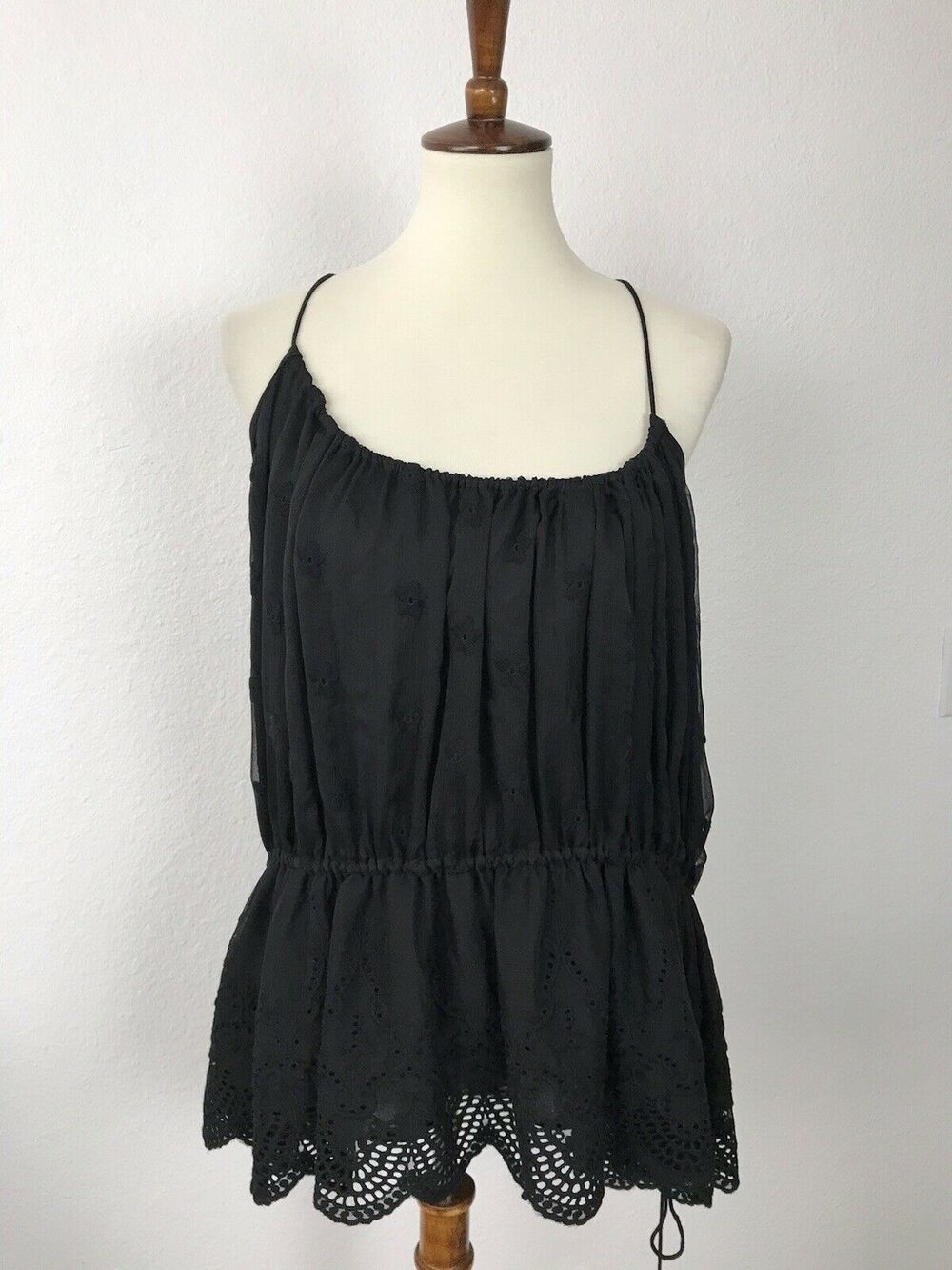 Ministry of Style Eyelet Crochet Scalloped Top Romantic Whimsigoth Fairycore